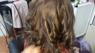 ميلونج روعة من أسود طبيعي غامق إلى أشقر متوسط بدون سحب لون بالتطبيق 👍
