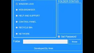 Free downloading Folder Locking Software in C-SHARP Visual Studio 2010  with Code