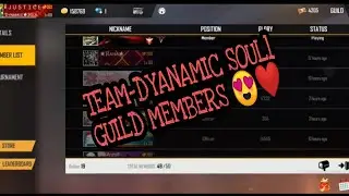 How to join Dynamic* Soul?| Guild Members Reveal 😍 | Rana vai Guild | 1k Special .....