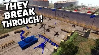 The RED ARMY Attacks the Border Wall  - Blue Army Men Defend ! AMOW