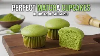 Soft & Fluffy Matcha Cupcakes | Easy Green Tea Cupcake Recipe
