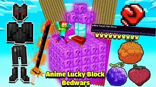MINI GAME : ANIME LỎ LUCKY BLOCK BEDWARS ** NOOB ĂN TRÁI ÁC QUỶ DÙNG NẮM ĐẤM ONE PUCH MAN 1 TỶ DAME