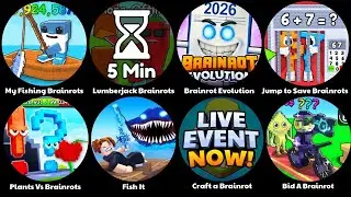 ROBLOX HARD MODE: My Fishing Brainrots, Brainrot Evolution, Craft a Brainrot, Fish It
