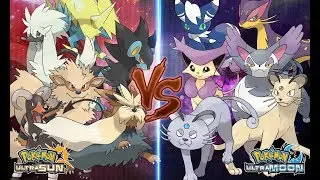Pokemon Ultra Sun and Ultra Moon: Cat Vs Dog (Pok&eacute;mon Wifi Battle)