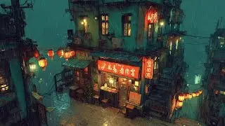 Rainy Alley Dreams 🌧 Retro Japanese Lofi Mix for Focus & Nostalgia | Rainy Ryokan