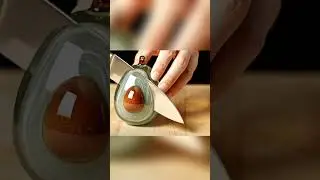 Glass Avocado cutting with knife | Asmr #shorts