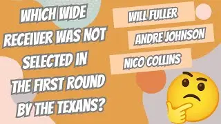 NFL Draft Quiz  Texans edition 1