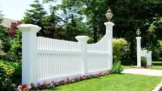 VINYL PRIVACY FENCE DESIGN IDEAS | BEST MODERN RESIDENTIAL GARDEN FENCE FOR OUTDOOR PRIVACY SOLUTION