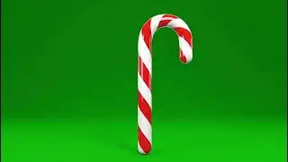 Candy Cane Christmas Green Screen