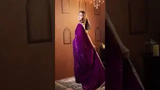 Designer velvet saree with sequins and embroidery work#saree #indianattire #onlineshopping