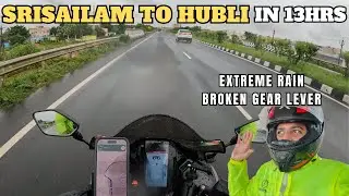 SRISAILAM to HUBLI | 570km in 13hrs with Broken Gear Lever 😱 | ಕನ್ನಡ #TheRahulRanganath