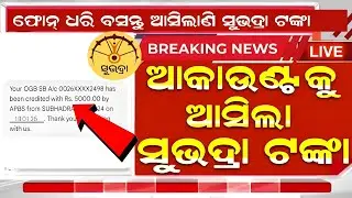 ଆସିଗଲା ସୁଭଦ୍ରା ଟଙ୍କା ୫୦୦୦ 💸 Subhadra Yojana New Update Today | Subhadra Yojana 4th Installment Date