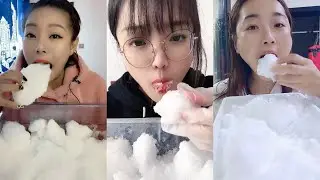 POWDERY FREEZER FROST CHUNKS ICE FROST EATING ASMR ❄️ CRUNCH WHITE ICE ASMR 먹방 ASMR 얼음먹방 ASMR 氷