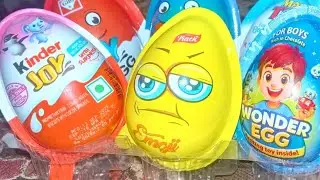 Unwrapping Kinderjoy Eggs |ASMR Video |Cute Little Toys Surprise Inside🤡🤠