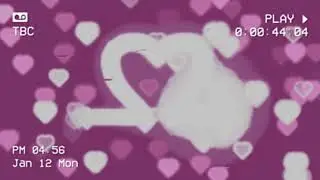 4K Trailing Heart of Hearts Retro VHC Camcorder Recording Viewfinder View Pink White Copyright Free
