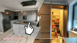 Unsere Küche ist endlich da  -  mit  Küchenschrank Durchgang zur Speis / Hausbau Update / Baublog