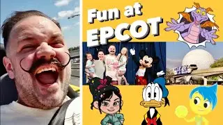 Meeting SO MANY Disney Characters at EPCOT | ADAM THE WOO Impression | Club Cool Beverly Challenge