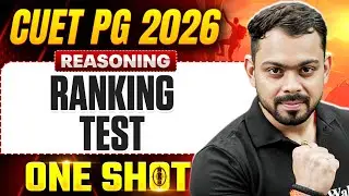 CUET PG Reasoning 2026 | CUET PG Ranking Test  | CUET PG Reasoning One Shot Class