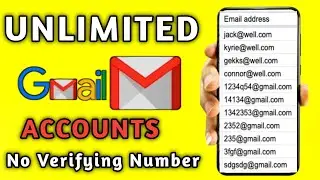 Unlimited Gmail Account Without Phone Number || without Verify Phone Number 