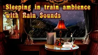 Cosy  Train on a Rainy Evening - Relaxing Background Noise Ambience for Study + Sleep
