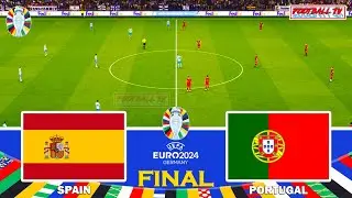 SPAIN vs PORTUGAL - FINAL UEFA EURO 2024 | FULL MATCH ALL GOALS | PES GAMEPLAY PC