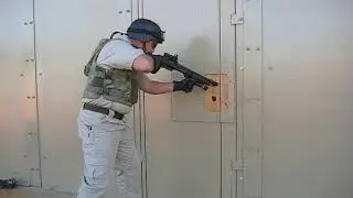 MGM Targets &ndash; AR550 Steel Targets &ndash;  Breach Training Door being ballistically breached