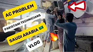 Shop Ac Problem repair pakistani ac master 🔥 || life in Saudi Arabia 🇸🇦