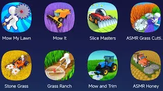 Mow My Lawn,Mow It,Slice Masters,ASMR Grass Cutting,Stone Grass,Grass Ranch,Mow and Trim,ASMR Honey
