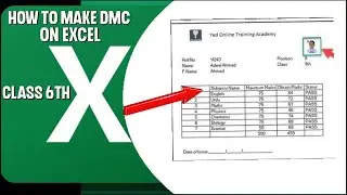 excel me Dmc kaise banaye, How to make dmc in excel