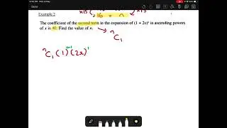 Binomial Expansion (n is unknown example 2)