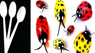 Diy Plastic Spoon Ladybugs 🐞🐞Craft😱 Recycling Craft Easy And Simple Creative craft Ideas