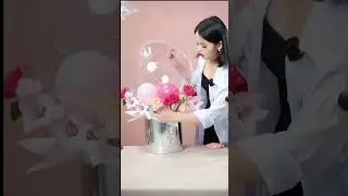 Learn flower arrangement from scratch. 3 tips to teach you a bouncy ball hug bucket #Chong