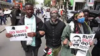 Kenyans protest the Killing of Albert Ojwang' at Nairobi Central Police Station
