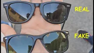 Real vs Fake Ray Ban wayfarer vintage sunglasses. How to spot fake Ray Ban Bausch & Lomb eye glasses