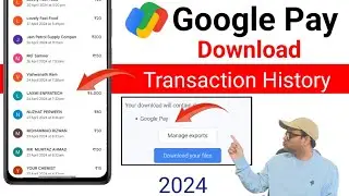 How to download google pay all transactions history | transaction history download/export kaise kare