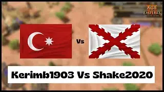 Age of Empires 3- Otto Vs Spain | Kerimb1903 Vs Shake2020 | Aoe3 DE | 1v1 Pro Gameplay | 4K