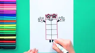 How to draw Number 10 (Numberblocks)