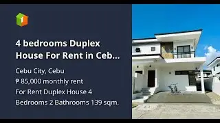 4 bedrooms Duplex House For Rent in Cebu City