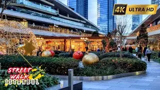 🇹🇷 Beşiktaş Zorlu Center | Istanbul Holiday Walk 2024 🎄✨ | 4K UHD 60FPS