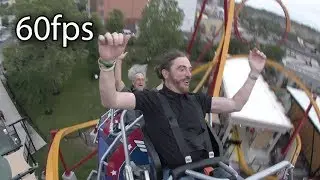 Wonder Woman Golden Lasso Coaster on-ride multicam @60fps Six Flags Fiesta Texas