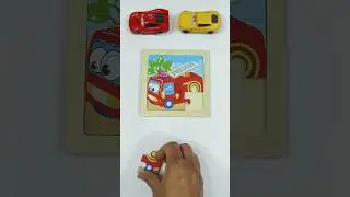 🚒 Fire Truck Puzzle | Learn Vehicles | Fire Truck Song #cocomelon #toddlerlearning #shorts