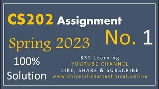 CS202 Assignment 1 Solution Spring 2023 CS202 Assignment No 1 Spring 2023