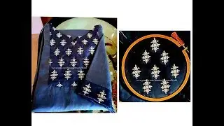 Most  Elegant Buti Design with Liq.Embroidery- Same Like Aari/Maggam Work-Overall Design