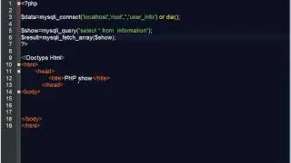 Data Show from mysql database with php