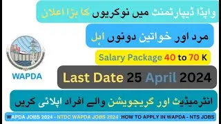 WAPDA JOBS 2024-NTDC WAPDA JOBS 2024-HOW TO APPLY IN WAPDA&nbsp;-NTS&nbsp;JOBS-OTS JOBS-LATEST&nbsp;JOBS&nbsp;2024