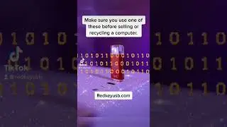 Make sure you use on of these before selling or recycling a computer. #redkeyusb #datawipe
