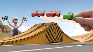 Ramp Rush Rally | Lightning McQueen & Luigi Epic Double Jump 🏁🚗💨