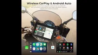 GEARELEC Wireless CarPlay Android Auto Portable Motorcycle player