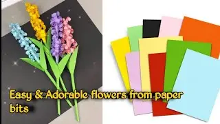 Adorable flowers from paper bits|Try this with me and create beautiful flowers 