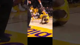 LEBRON DOES A BREAKDANCING FLOP AS HIS TEAMMATES LAUGH